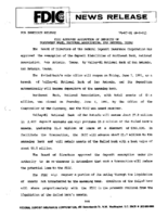 FDIC Approves Assumption of Deposits of Northwest Bank National Association San Antonio Texas