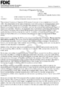 Summary of Deposits Survey for June 30 1996
