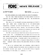 FDIC Issues September List of Banks Examined for Community Reinvestment