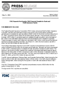 FDIC Reports First Quarter 2004 Financial Results for Bank and Thrift Insurance Funds
