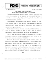 FDIC Approves Deposit Assumption of America Bank in Louisiana Morgan City Louisiana