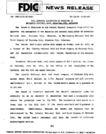 FDIC Approves Assumption of Deposits of Brookwood National Bank Oklahoma City Oklahoma