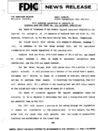 FDIC Approves Assumption of Deposits of Saybrook Bank and Trust Co Old Saybrook Connecticut