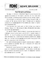 FDIC Approves Deposit Assumption of First State Bank Oilton Oklahoma