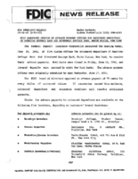 FDIC Announces Opening of Advance Payment Offices for Uninsured Depositors of American Savings Bank and Riverhead Savings Bank White Plains New York