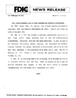 FDIC Issues December List of Banks Examined for Community Reinvestment