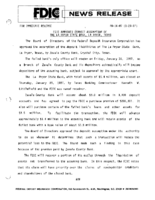 FDIC Approves Deposit Assumption of The La Pryor State Bank La Pryor Texas