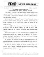 FDIC Approves Deposit Assumption of Louisiana Bank  Trust Company Shreveport Louisiana