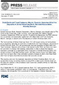 State Bank and Trust Company Macon Georgia Assumes All of the Deposits of United Americas Bank National Association Atlanta Georgia