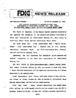 FDIC Approves Assumption of Deposits of Three Bank Subsidiaries of Consolidated Bancorp Inc Waco Texas by First city Texas  Bryan National Association Bryan Texas
