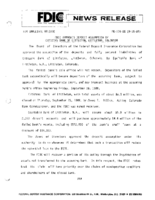 FDIC Approves Deposit Assumption of Citizens Bank of Littleton Littleton Colorado