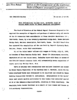 FDIC Establishes Bridge Bank Approves Sale of Failed Bank Units of Texas American Bancshares