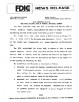 FDIC Announces Sale of New First National Bank of Vermont Bradford Vermont