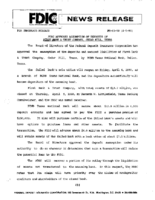 FDIC Approves Assumption of Deposits of First Bank  Trust co Cedar Hill Texas