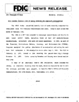 FDIC Issues February List of Banks Examined for Community Reinvestment