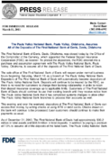 The Pauls Valley National Bank Pauls Valley Oklahoma Assumes All of the Deposits of The First National Bank of Davis Davis Oklahoma