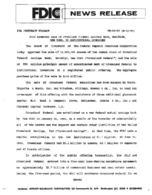 FDIC Approves Sale of Crossland Federal Savings Bank Brooklyn New York to Institutional Investors