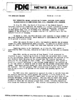 FDIC Authorizes Second Liquidation Dividend Provides Status Report on Receivership of Penn Square Bank NA Oklahoma City Oklahoma