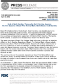 FDIC Bank of North Carolina Thomasville North Carolina Assumes All of the Deposits of Beach First National Bank Myrtle Beach South Carolina