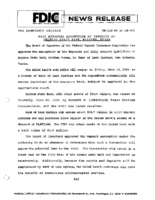 FDIC Approves Assumption of Deposits of Helotes State Bank Helotes Texas