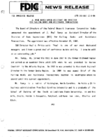 J Paul Ramey Named Assistant DBS Director for Failing Banks and Assistance Transactions