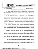 FDIC Makes Public May Enforcement Actions