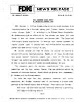 FDIC Chairman Lauds Growth of Interstate Banking Laws