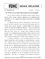 FDIC Proposes Policy on Advance Notice by Banks of Plans to Close Branches