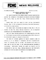 FDIC Approves Assumption of Deposits of Capital Bank Dallas Texas