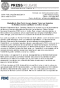 CharterBank West Point Georgia Assumes All of the Deposits of McIntosh Commercial Bank Carrollton Georgia