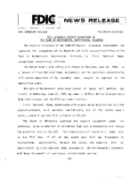 FDIC Approves Deposit Assumption of The Bank of Westminster Westminster Colorado