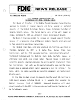 FDIC Transfers Insured Deposits of The Murdock State Bank Murdock Kansas