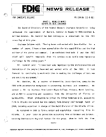 David L Kunkler Named Deputy to FDIC Chairman