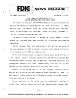 FDIC Transfers Insured Deposits of Capital National Bank Fort Worth Texas