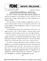 FDIC Approves Assumption of Deposits of First National Bank at Oswego Oswego Kansas