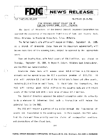 FDIC Approves Deposit Assumption of Town and Country Bank Bixby Oklahoma