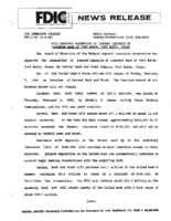 FDIC Approves Assumption of Insured Deposits of Landmark Bank of Fort Worth Fort Worth Texas