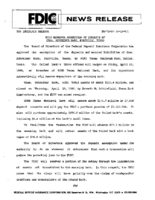 FDIC Approves Assumption of Deposits of Chas Schreiner Bank Kerrville Texas