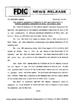 FDIC Approves Assumption of Deposits of Nine Bank Subsidiaries of National Bankshares Corporation of Texas San Antonio Texas