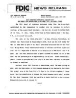 FDIC Approves Substitute Acquiror for New First City Bridge Bank  El Paso NA El Paso Texas