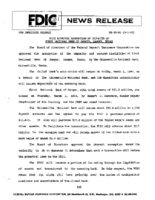 FDIC Approves Assumption of Deposits of First National Bank of Sanger Sanger Texas