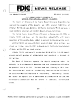 FDIC Approves Deposit Assumption of Whittier Thrift and Loan Whittier California