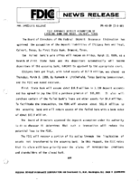 FDIC Approves Deposit Assumption of Citizens Bank and Trust Calvert Texas