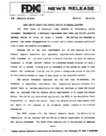 FDIC Adopts Policy for Advance Notice of Advance Notice of Branch Closings