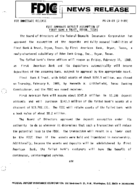 FDIC Approves Deposit Assumption of First Bank  Trust Bryan Texas