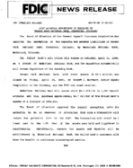 FDIC Approves Assumption of Deposits of Bergen Park National Bank Evergreen Colorado