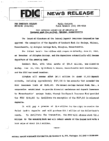 FDIC Approves Assumption of Deposits of Landmark Bank for Savings Whitman Massachusetts