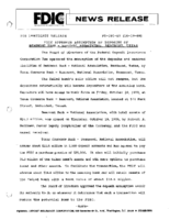 FDIC Approves Assumption of Deposits of Beaumont Bank  National Association Beaumont Texas