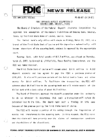 FDIC Approves Deposit Assumption of Sweeney Bank Sweeney Texas