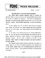 FDIC Names Donald E Inscoe Chief Banking Statistician